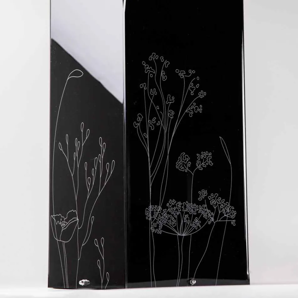Modern Umbrella Stand in Black or Transparent Plexiglass with Engraving - Florinto Viadurini