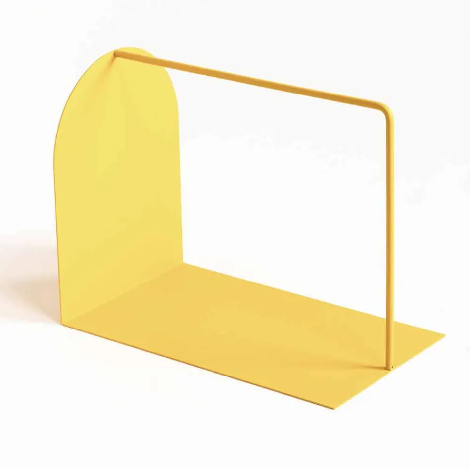 Modern Floor Magazine Rack in Colored Steel Made in Italy - Marinella Viadurini