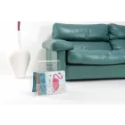 Black or Transparent Plexiglass Design Magazine Rack Made in Italy - Omar Viadurini