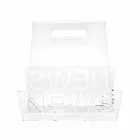 Black or Transparent Plexiglass Design Magazine Rack Made in Italy - Omar Viadurini