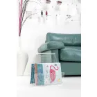 Black or Transparent Plexiglass Design Magazine Rack Made in Italy - Omar Viadurini