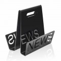 Black or Transparent Plexiglass Design Magazine Rack Made in Italy - Omar