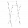 Design Floor Towel Rack in Transparent Plexiglass or with Wood - Stendio
