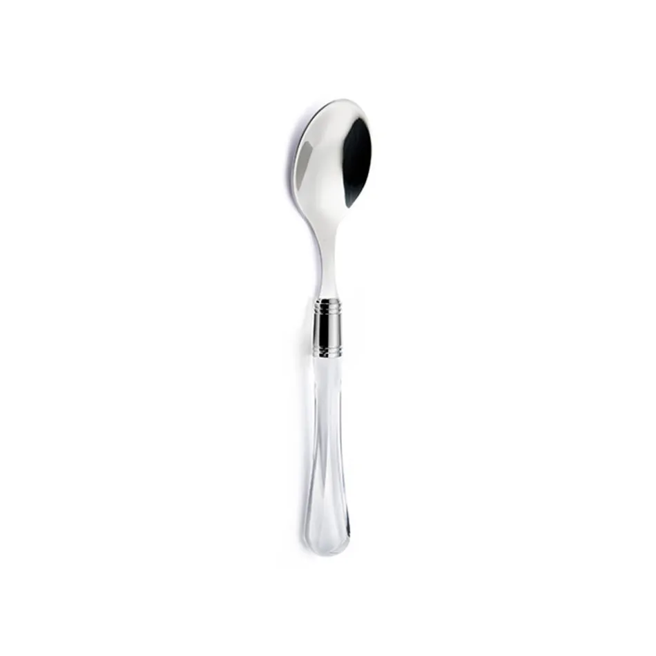 Polished Stainless Steel Cutlery and Transparent Acrylic Handle 24 Pcs - Brilli Viadurini