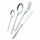 Modern Luxury Design Polished Stainless Steel Table Cutlery 24 Pieces - Bijou Viadurini