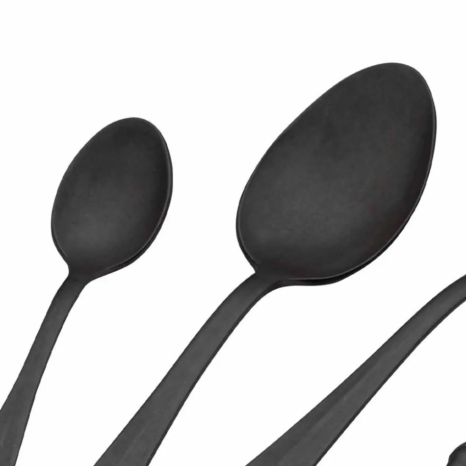 Luxury Design Steel Cutlery Vintage Colored Effect 24 Pieces - Tigger Viadurini