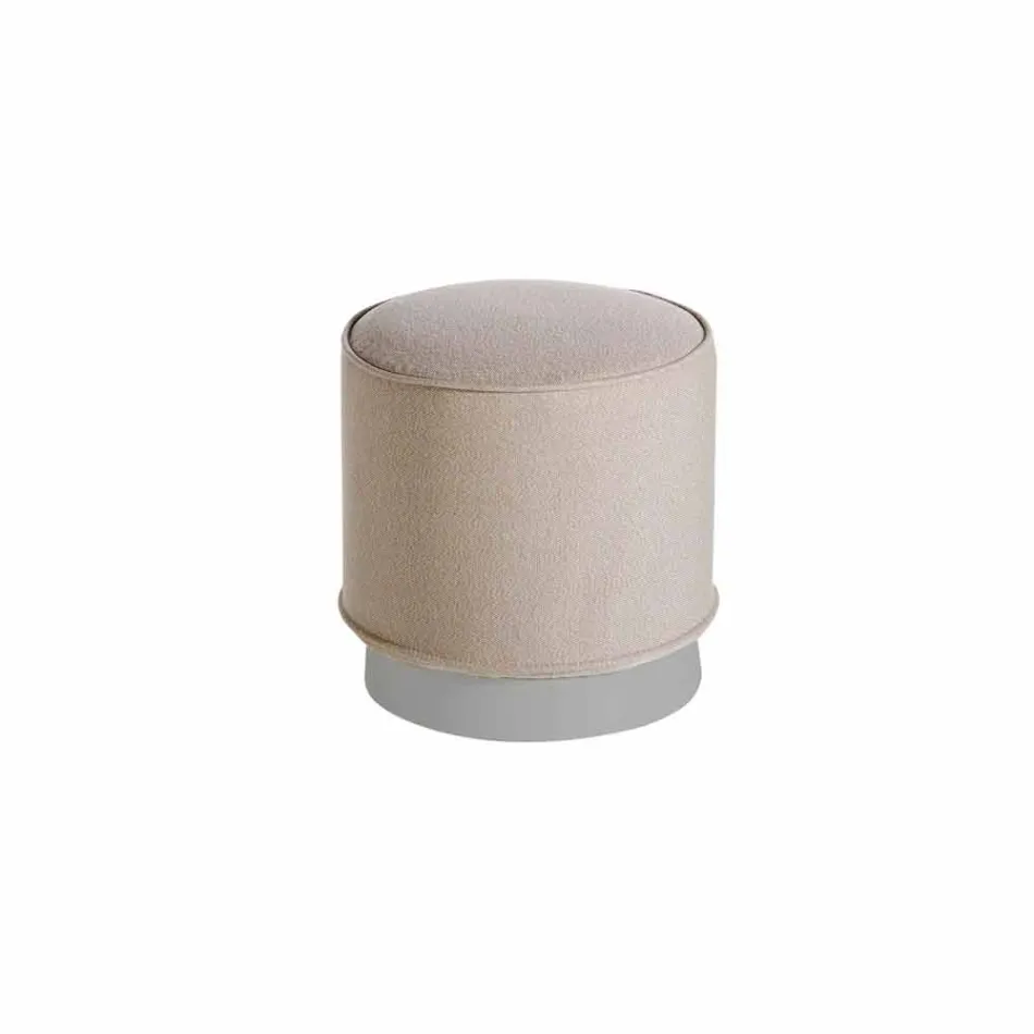 Pouf for Outdoor, in Polyethylene and Fabric or Leather - Mara Slide Viadurini