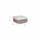 Pouf modern exterior in gray-taupe Jaco polyethylene, handmade Viadurini