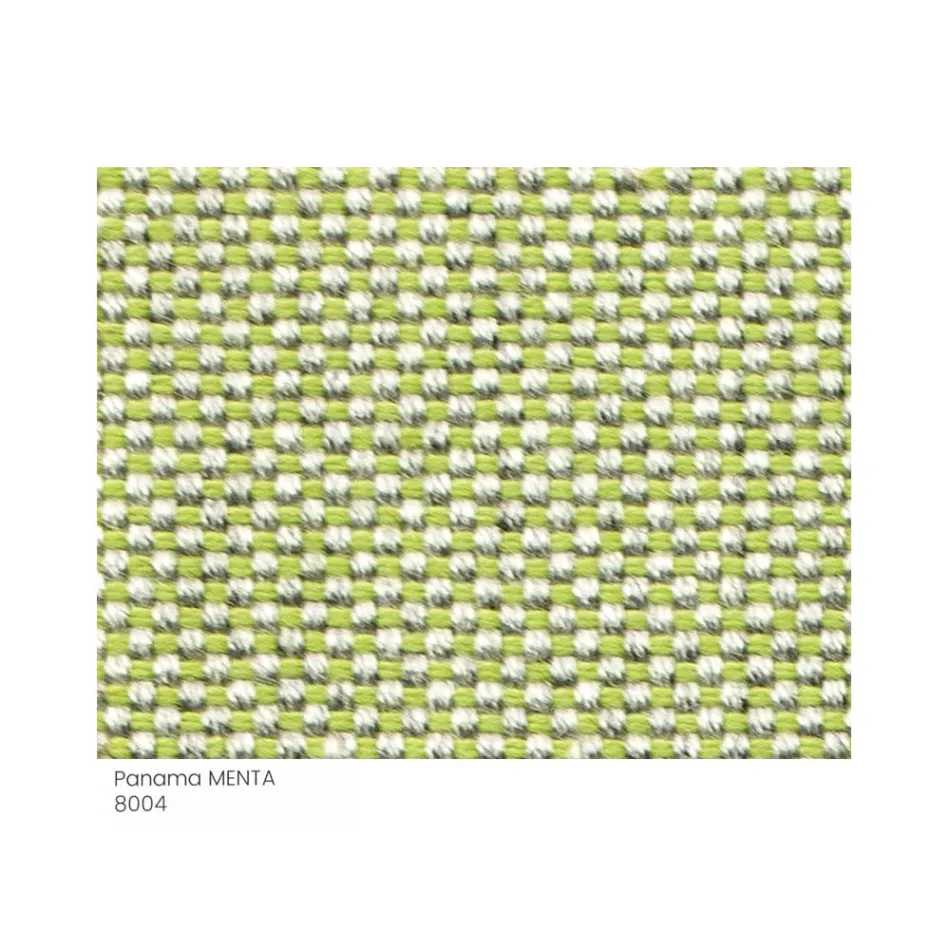 Fabric Garden Pouf with Metal Feet Made in Italy - Butter Viadurini