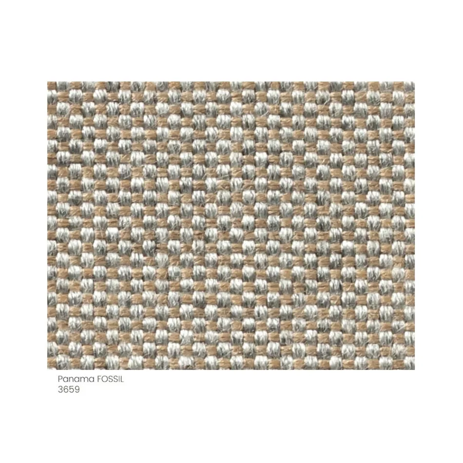 Fabric Garden Pouf with Metal Feet Made in Italy - Butter Viadurini