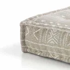 Ethnic Square Pouf in Patchwork Fabric or Velvet - Fiber Viadurini