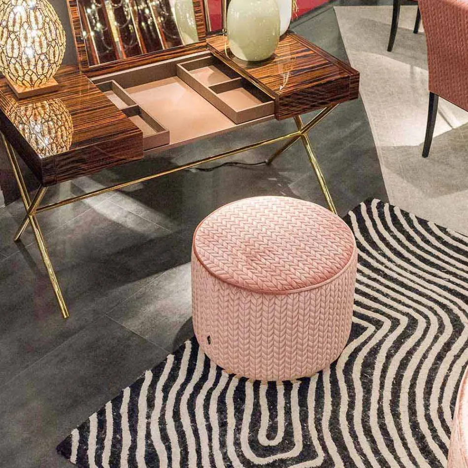 Design pouf in fabric Belle 1 Viadurini