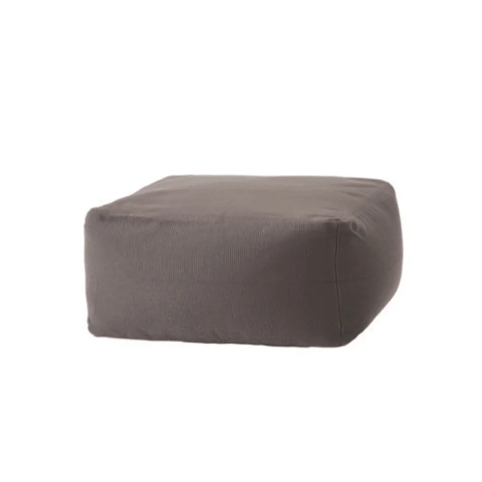 Soft Rectangular Ottoman Pouf for Indoor and Outdoor use in Fabric - Naemi Viadurini