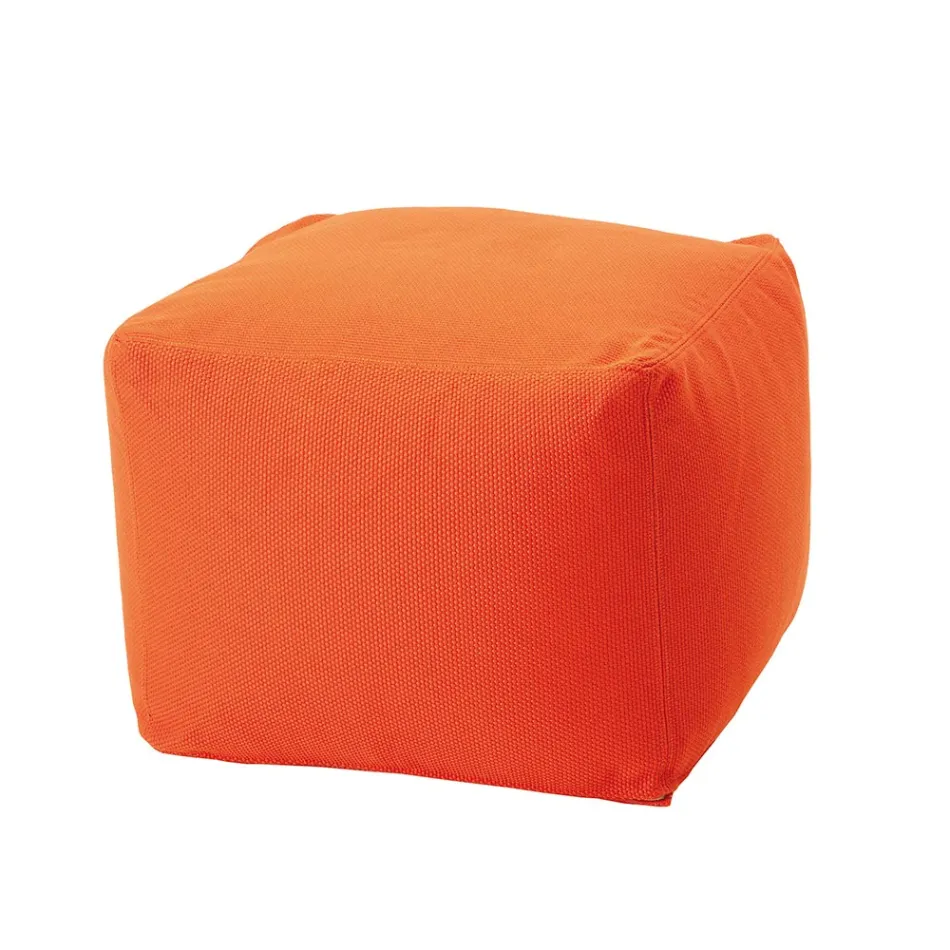 Soft Square Pouf for Indoor and Outdoor use in Various Colors Fabric - Naemi Viadurini