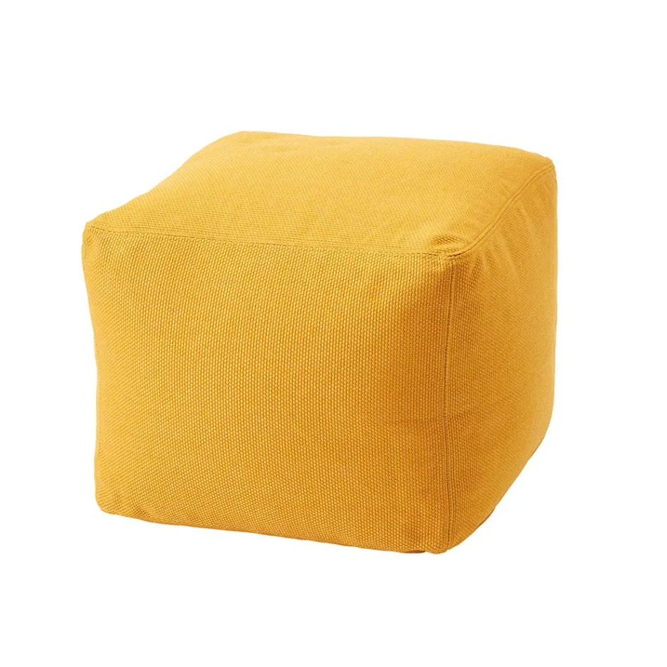Soft Square Pouf for Indoor and Outdoor use in Various Colors Fabric - Naemi Viadurini