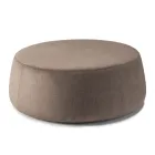 Soft Round Living Room Pouf in Colored Velvet 3 Sizes - Evelyne Viadurini