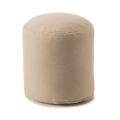 Soft Round Pouf for Indoor or Outdoor Living Room in Colored Fabric - Naemi