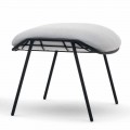 Summer outdoor pouf / footstool in fabric and steel by Varaschin
