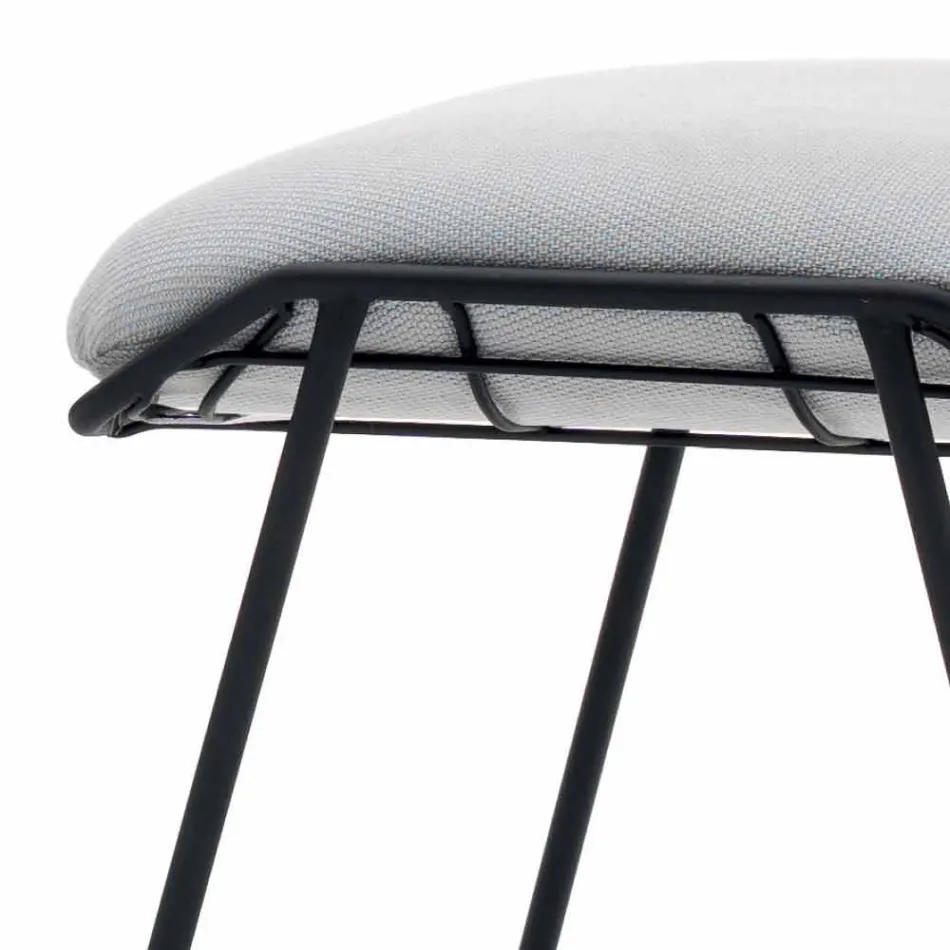Varaschin Summer outdoor pouf / footstool in fabric and steel Viadurini