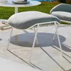Varaschin Summer outdoor pouf / footstool in fabric and steel Viadurini