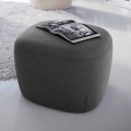 Pouf Square Footrest Padded and Covered in Fabric Made in Italy - Marli
