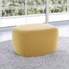 Pouf Square Footrest Padded and Covered in Fabric Made in Italy - Marli Viadurini