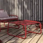 Pouf Coffee Table for the Garden Design in Colored Metal Made in Italy - Karol Viadurini