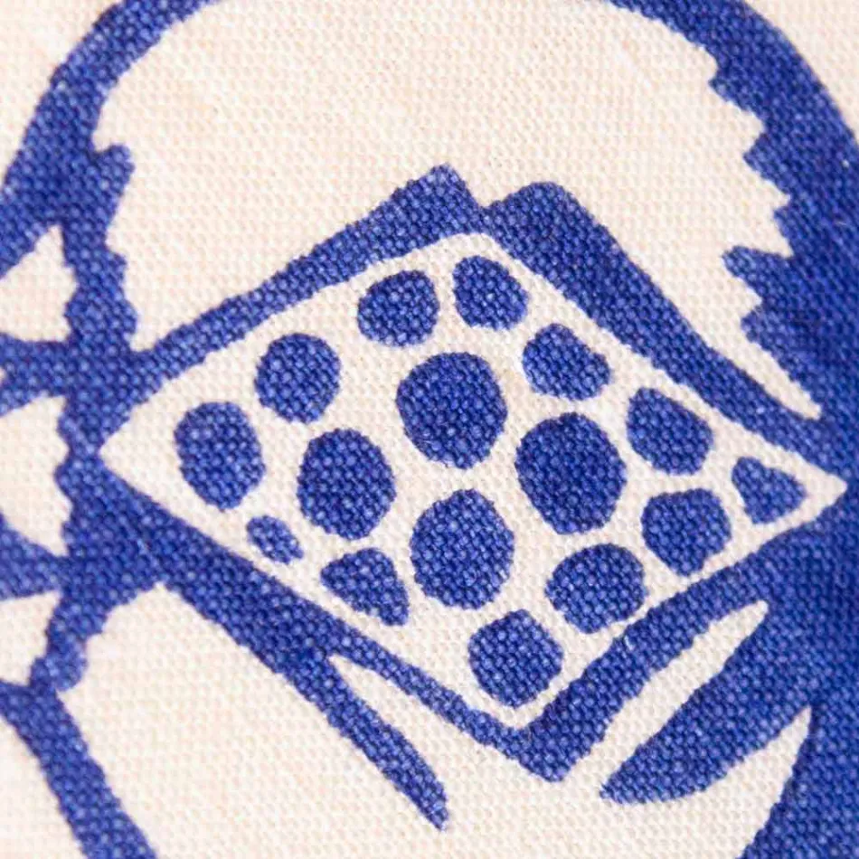 Potholders of Italian Art in Pure Linen with Hand Print Single Piece - Brands Viadurini