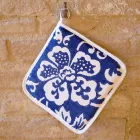 Potholders of Italian Art in Pure Linen with Hand Print Single Piece - Brands Viadurini