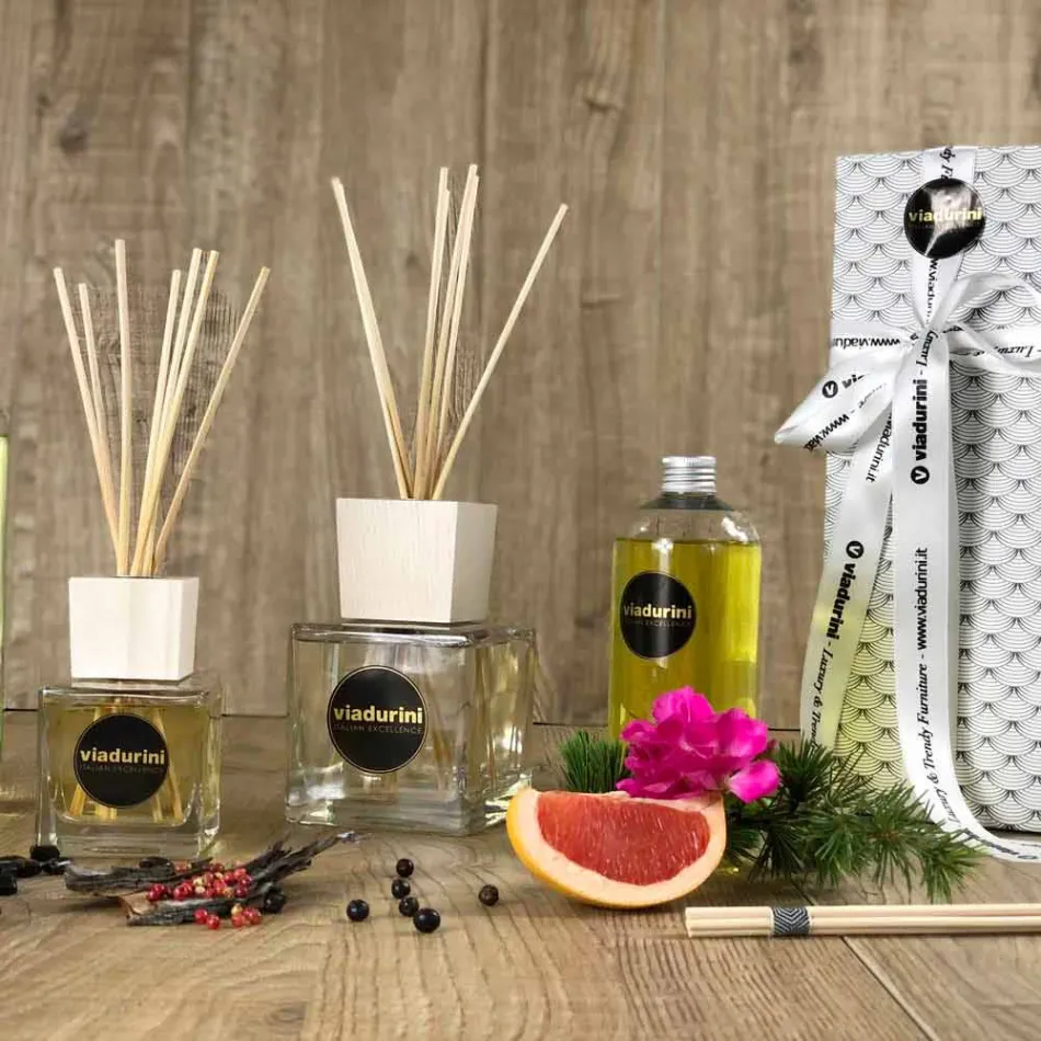 Amber Fragrance Home Air Freshener 200 ml with Sticks - Sassidimatera Viadurini