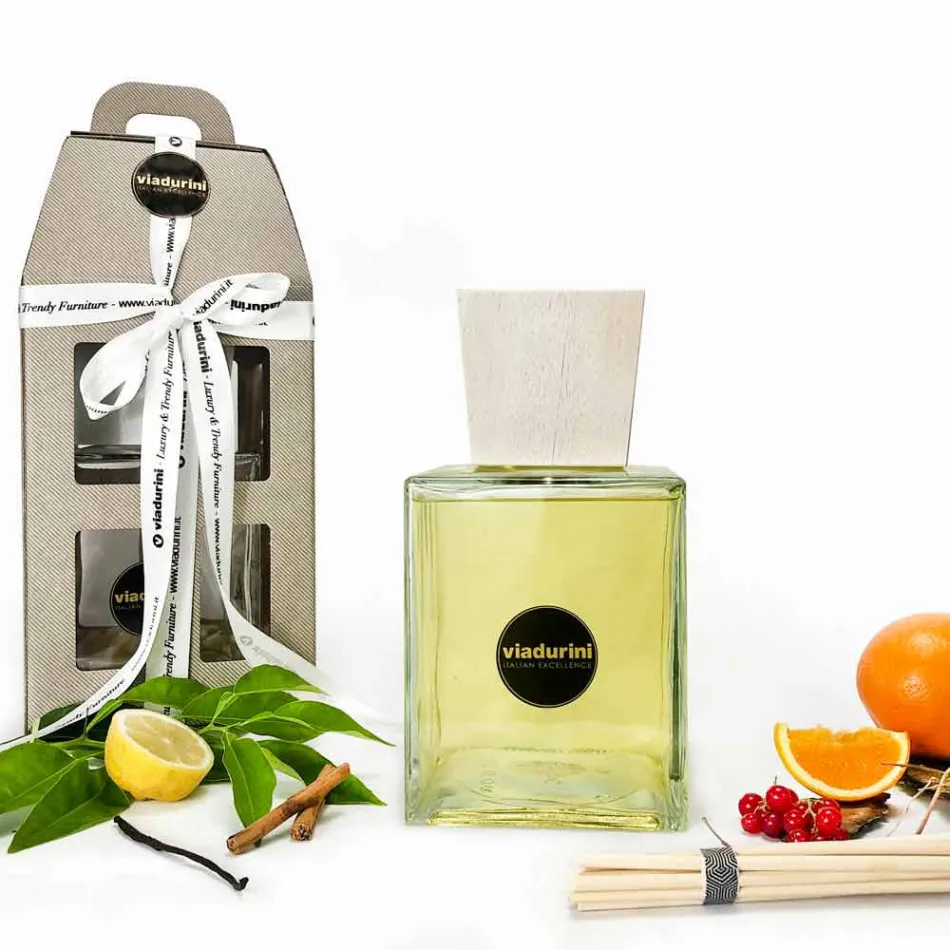 Room Fragrance Mandarin and Cinnamon 2,5 Lt with Sticks - Lamaddalena Viadurini