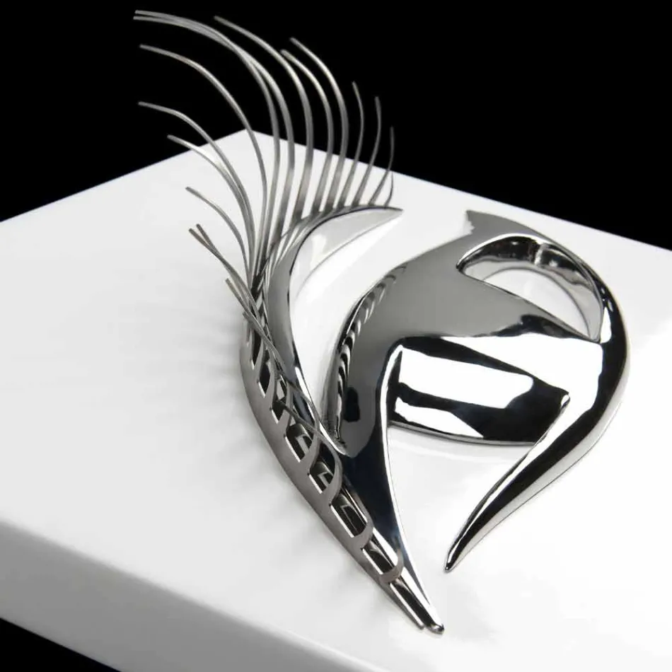 Modern Artisan Framework in Wood, Steel and Resin Made in Italy - Eye Viadurini