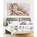 Psyche Revived by Cupid's Kiss painting on canvas Aurora made in Italy