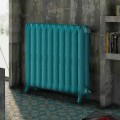 Hydraulic decorative radiator in cast iron decorated with Tiffany Scirocco H