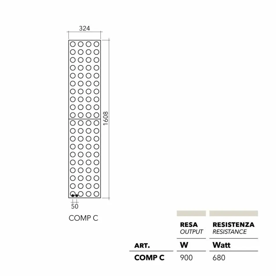 Electric radiator heating radiator design Brick by Scirocco H Viadurini