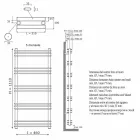 Modern Design Vertical Wall-Mounted Radiator up to 530 Watt - Shelf Viadurini