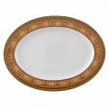 Rosenthal Versace Medusa Rosso oval plate 40 cm, luxury design