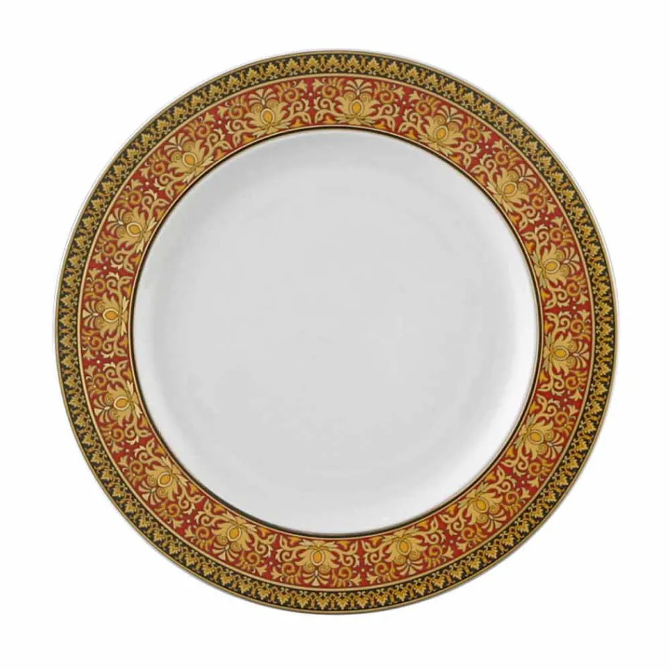 Rosenthal Versace Red Medusa 22 cm flat plate in porcelain Viadurini