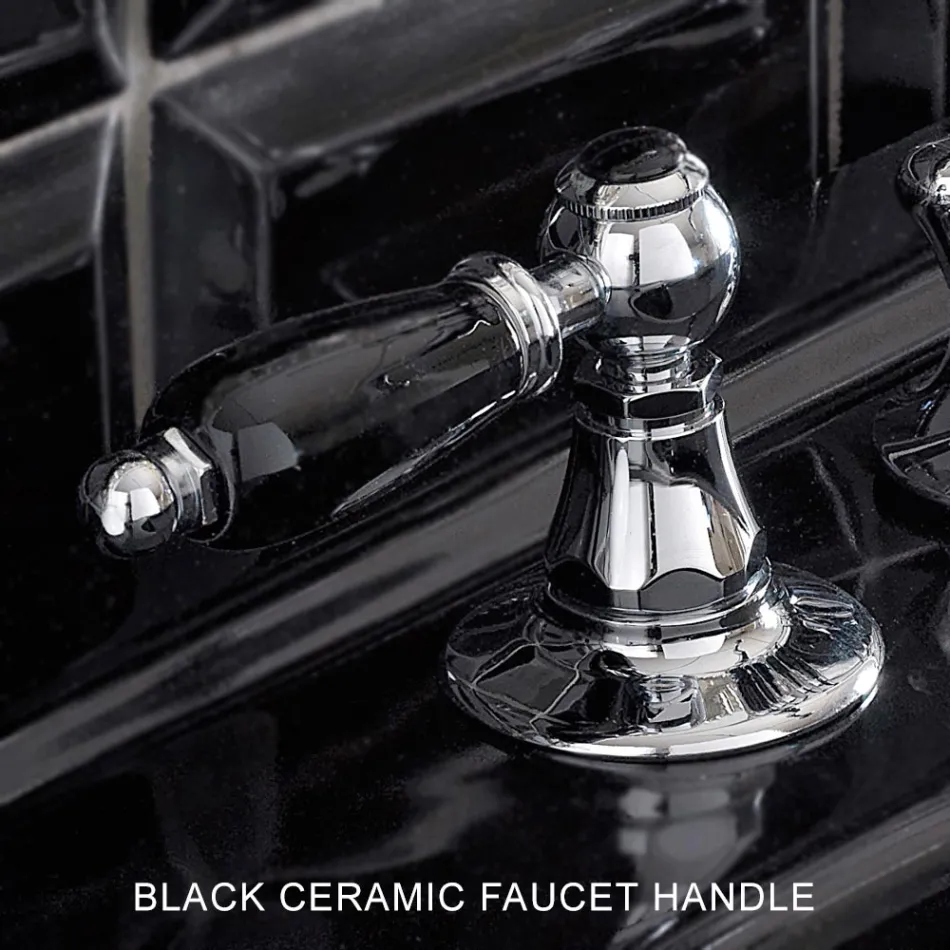 Classic 3 Hole Bidet Tap with Brass Levers Made in Italy - Noriana Viadurini