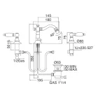 Classic 3 Hole Bidet Tap with Brass Levers Made in Italy - Noriana Viadurini