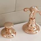 3 Hole Bidet Tap, Internal Delivery, in Vintage Brass – Klarisa Viadurini