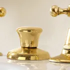 3 Hole Bidet Tap in Brass Made in Italy, Vintage Style - Ursula Viadurini