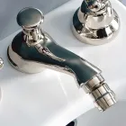 Classic 3 Hole Bidet Tap with Brass Waste Made in Italy - Ercolina Viadurini