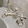 Design 3-Hole Bidet Faucet in Brass Vintage Style Made in Italy - Silvana