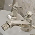 3 Hole Design Bidet Tap in Brass Vintage Style Made in Italy - Silvana Viadurini