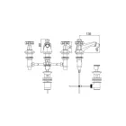 3 Hole Design Bidet Tap in Brass Vintage Style Made in Italy - Silvana Viadurini