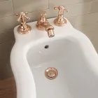 Vintage Design Bidet Tap in 3-Hole Brass Made in Italy - Klarisa Viadurini