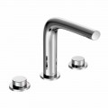 Brass 3-Hole Basin Faucet Height 15 cm Luxury Design - Pinto