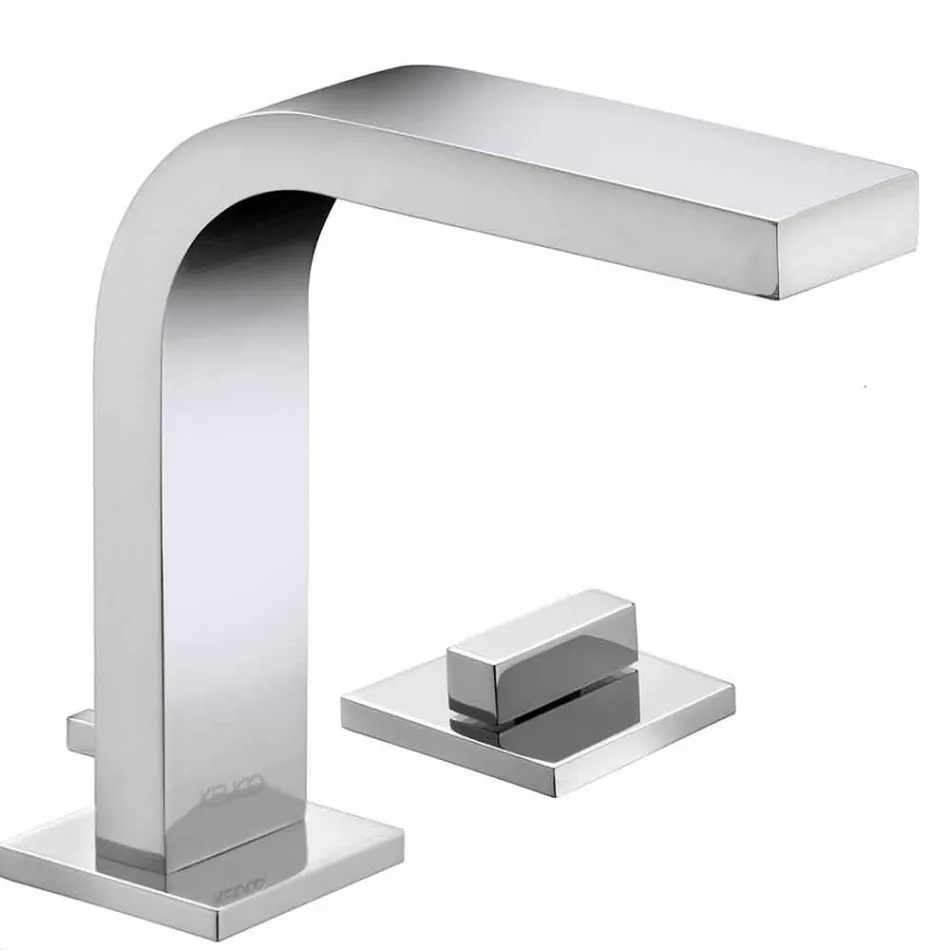 Modern Design Bathroom Sink Mixer with 3 Metal Holes - Etto Viadurini