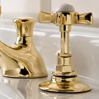 3 Hole Brass Basin Tap, Vintage Style, Made in Italy – Katerina Viadurini